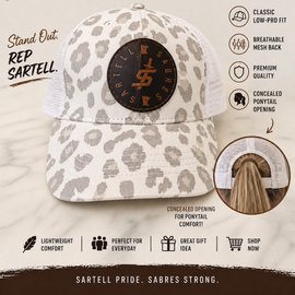 Sartell Sabres Women's Modern Trucker Cap - Grey Cow
